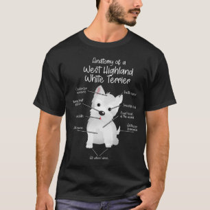 Anatomy of a West Highland White Terrier   Westie  T-Shirt