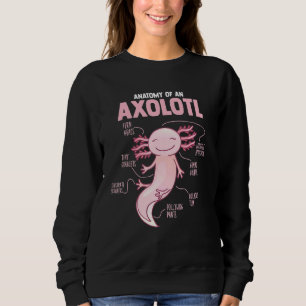 Anatomy Of An Axolotl Structure of Mexican Walking Sweatshirt
