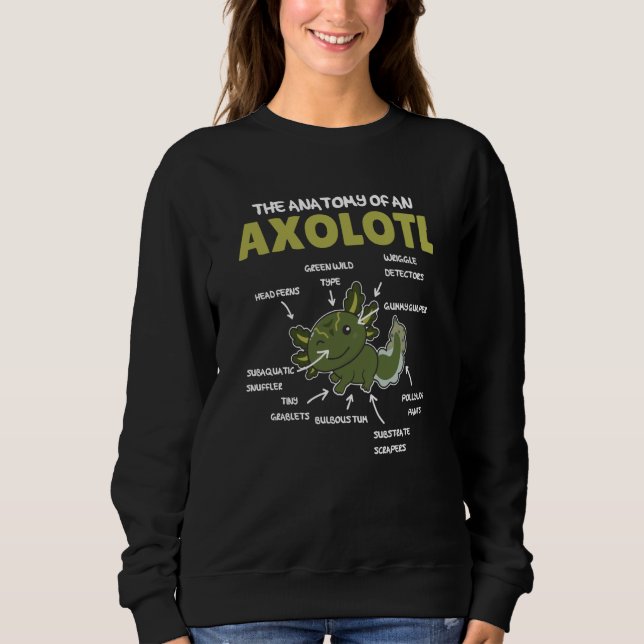 Anatomy Of an Axolotl Sweet Axolotl Explanation  2 Sweatshirt (Vorderseite)