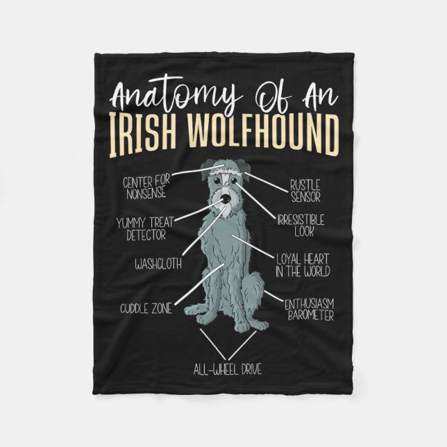 Anatomy Of An Irish Wolfhound  Fleecedecke (Vorderseite)