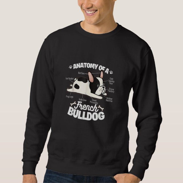 Anatomy Of French Bulldog  Dog Sweatshirt (Vorderseite)