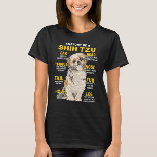 Anatomy Of Shih Tzu Funny Dog Lover T-Shirt