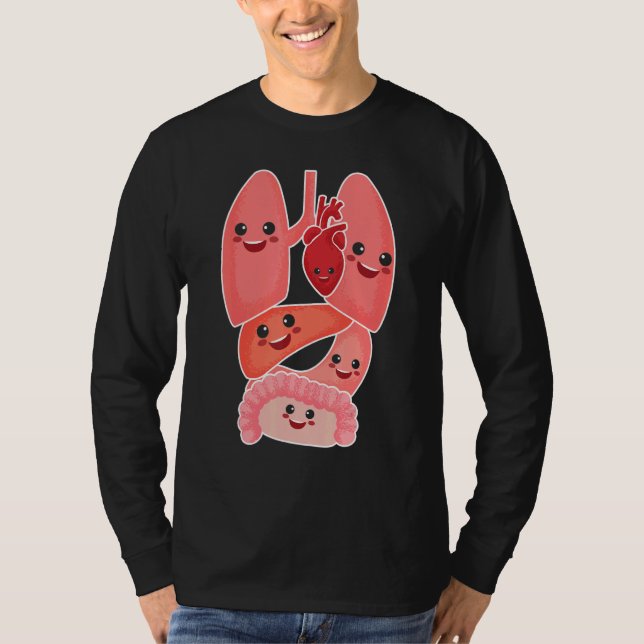 Anatomy Physiology Heart Lungs Vital Organs Illust T-Shirt (Vorderseite)