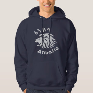 Anbassa Äthiopian Lion Amharic Nostalgic Design Hoodie