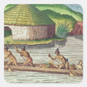 Anbauflächen für das Gemeinschaftslager Quadratischer Aufkleber