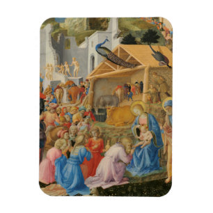 Anbetung der Heiligen Drei Könige von Fra Angelico Magnet