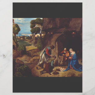 Anbetung der Hirten von Giorgione Flyer