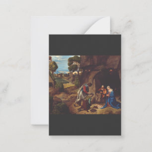 Anbetung der Hirten von Giorgione Mitteilungskarte