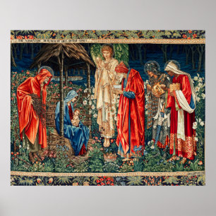 Anbetung der Magier Morris,Burne-Jones Weihnachten Poster