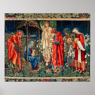 Anbetung der Magier Morris,Burne-Jones Weihnachten Poster