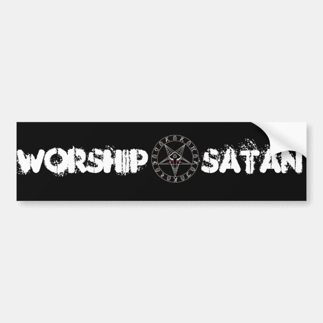 Anbetung Satan Autoaufkleber (Vorne)