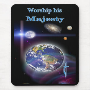 Anbetung seines majestätischen christlichen Mauspa Mousepad