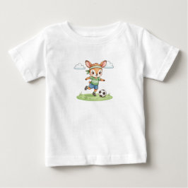 Anbetungswertes Fußball Reh Kinder Grafik T-Shirt