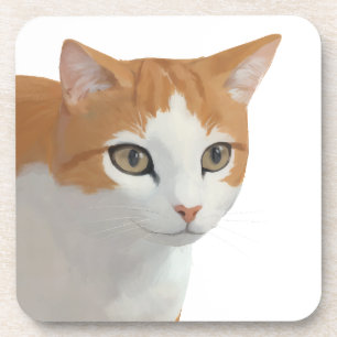 Anbetungswürdige Ginger-Katzen-Kunst Getränkeuntersetzer