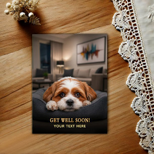 Anbetungswürdige Shih Tzu Gute Besserung Postkarte