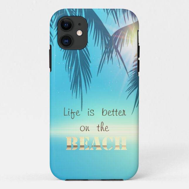 Anbetungswürdige Strandpalmenblätter  Case-Mate iPhone Hülle (Rückseite)
