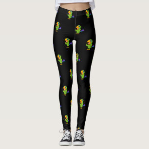 Anbetungswürdiger Cartoon-Papagei Leggings