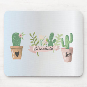 Anbetungswürdiger Kaktus, Silber Mousepad