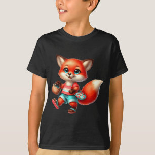 Anbetungswürdiger kawaii Fuchs Sommer-Abenteuer-De T-Shirt