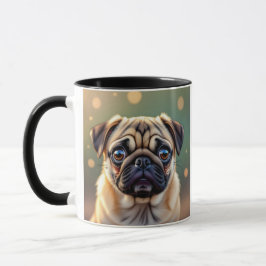 Anbetungswürdiger Pug Nahaufnahme | Süßer Hund Per Tasse