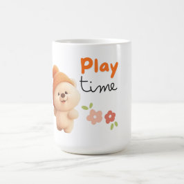 Anbetungswürdiger "Spielzeit"-Chibi-Bär Keramikbec Kaffeetasse