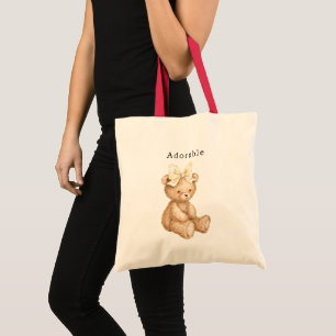 Anbetungswürdiger Teddybär-Bogen Tragetasche