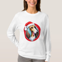 Anbetungswürdiger Weihnachtshund mit Santa-Hut