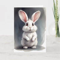 Anbetungswürdiger Weißer Hase Kaninchen Portrait L