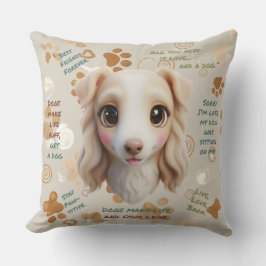 Anbetungswürdiges Borzoi-Gesicht-Kissen-Wurfkissen Kissen