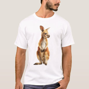 Anbetungswürdiges Känguru-Joey-Wasserfarben-Illust T-Shirt