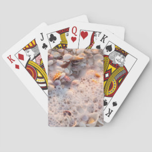 Anbrandende Wellen und Muscheln auf Sanibel Island Spielkarten