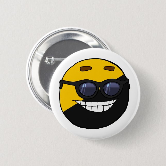 Ancap Ball Polandball niedlich Mem Sonnenbrille um Button (Vorne & Hinten)