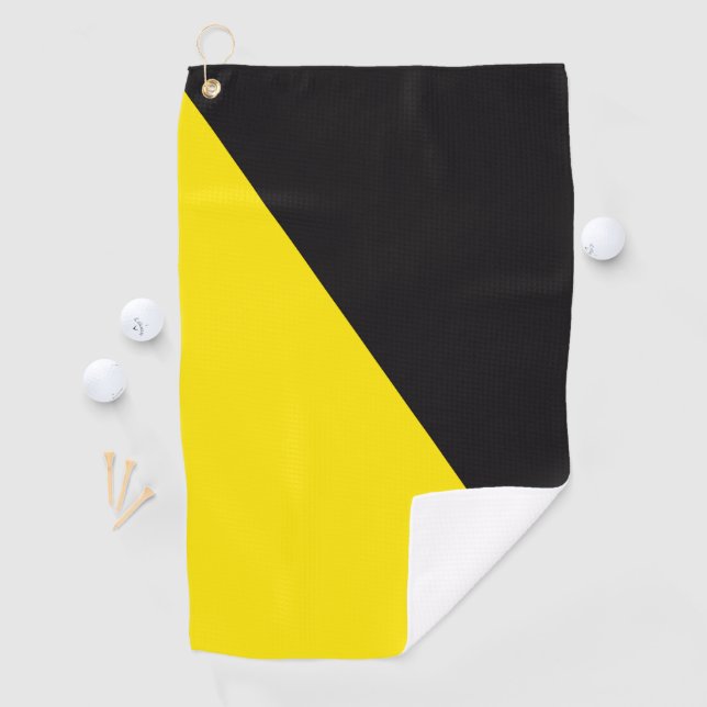 Ancap-Flagge Anarchokapitalismus gelb und schwarz Golfhandtuch (Insitu)