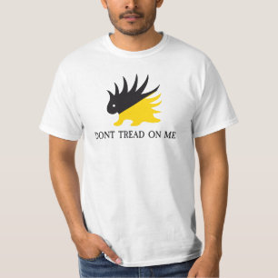 Ancap-Flagge Porcupine Logo Gadsden Flagge Parody- T-Shirt
