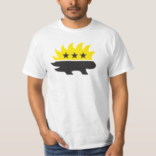 Ancap-Flagge Stachelschwein-Logo schwarz-gelbes Lo T-Shirt