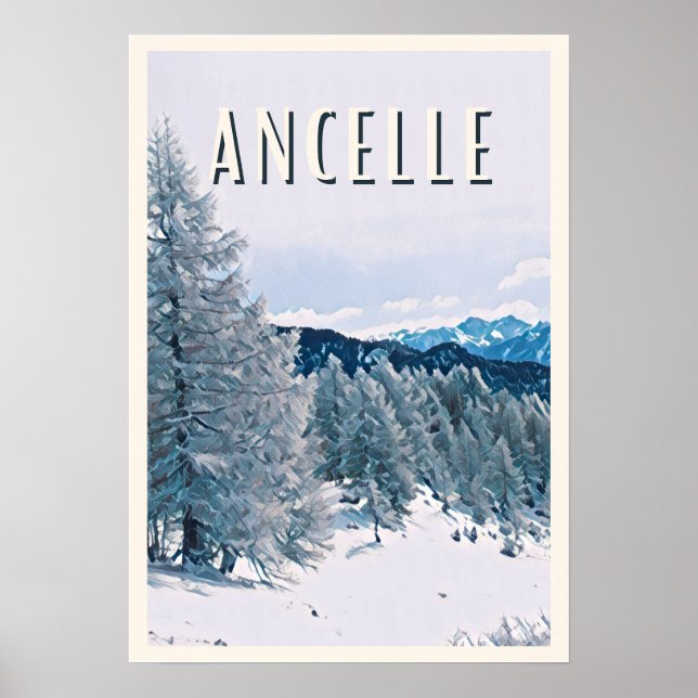 Ancelle Skistation Poster (Vorne)