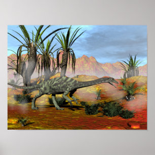 Anchisaurusdinosaurier - 3D übertragen Poster