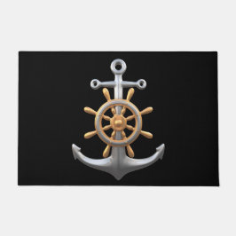 Anchor and Ship's Wheel Doormat Fußmatte