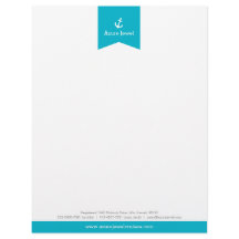 Anchor aqua band flag nautischer Geschäftsbrief