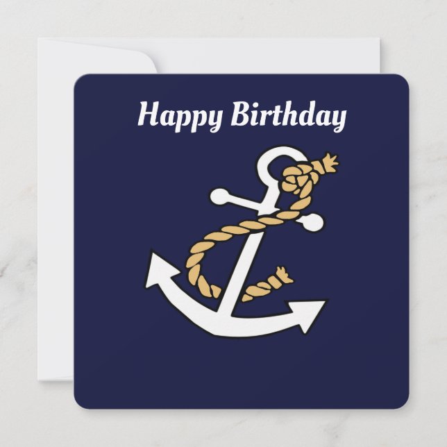 Anchor Away Birthday Card Feiertagskarte (Vorderseite)