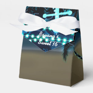Anchor Beach Lights & Palm Trees Gefälligkeitsboxe Geschenkschachtel