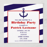 Anchor Birthday Party Ocean / Segeln