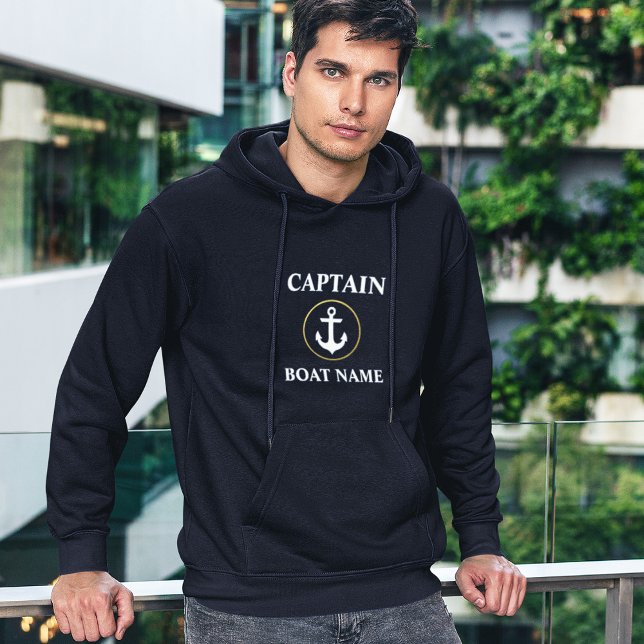 Anchor Blue Gold Hoodie (Customize to change text size. Choose from a variety of colors and styles.)