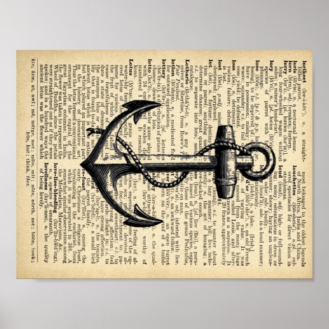 Anchor Buchseite Art Poster (Vorne)
