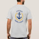 Anchor Captain Boat Name Gold Laurel Zwei Seiten T-Shirt (Rückseite)