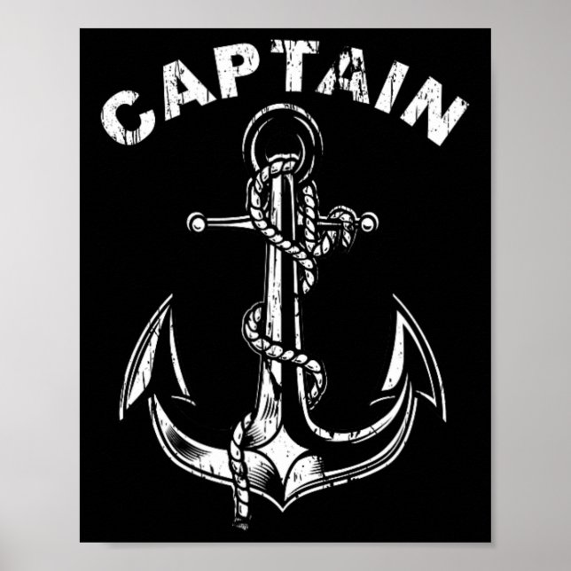 Anchor Captain Of The Boat  Poster (Vorne)