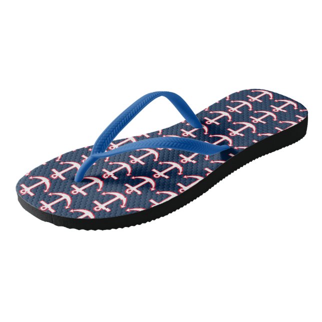 Anchor Cruise Summer Flip Flops Sandals Geschenk (Schrägansicht)