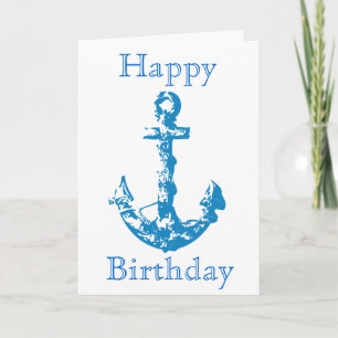 Anchor design birthday card karte