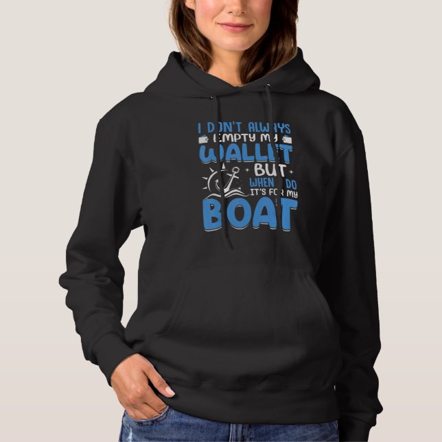 Anchor Design With Saying For Captain Pontoon Moto Hoodie (Vorderseite)