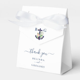 Anchor Floral Nautical Summer Wedge Geschenkschachtel